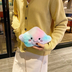 Winter Plush Handbag Cartoon Shoulder Bag Girl Student Fur Messenger Bags