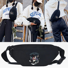 Wolf Print Waist Bag Chest Bag Shoulder Bags Sport Crossbody Chest Bag