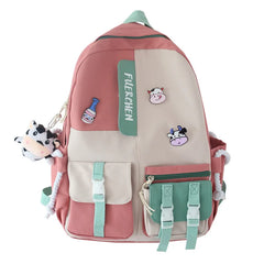 Canvas Lightweight Candy Colors Waterproof Harajuku Backpack