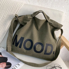 Japanese Literary Canvas Shoulder Bag Large-capacity Tote Bag