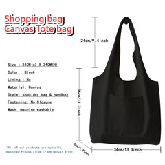 Casual Initial Name Pattern Printing Tote Bag Handbag