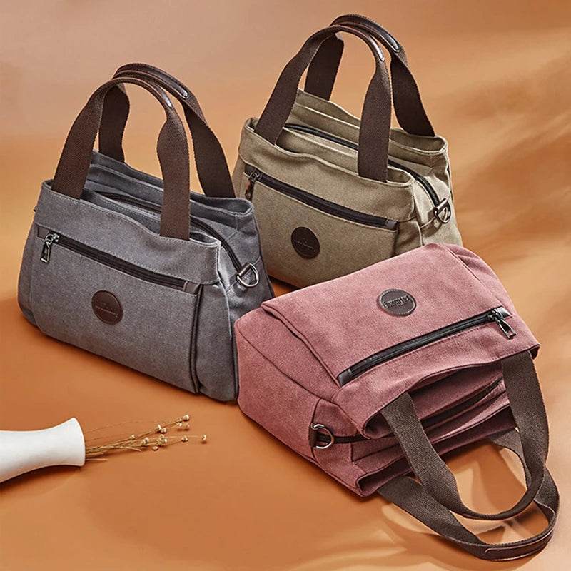 Canvas Handbags Casual Lady Single Shoulder Bags Girls Crossbody Pack