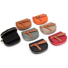 Woman Card Wallet High Cow Leather Zipper Card Cover Credit Card Wallet