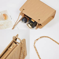 Large Capacity Girl Bag Solid Shoulder Bag Women's PU Leather Messenger Bag