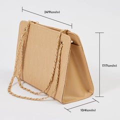 Large Capacity Girl Bag Solid Shoulder Bag Women's PU Leather Messenger Bag