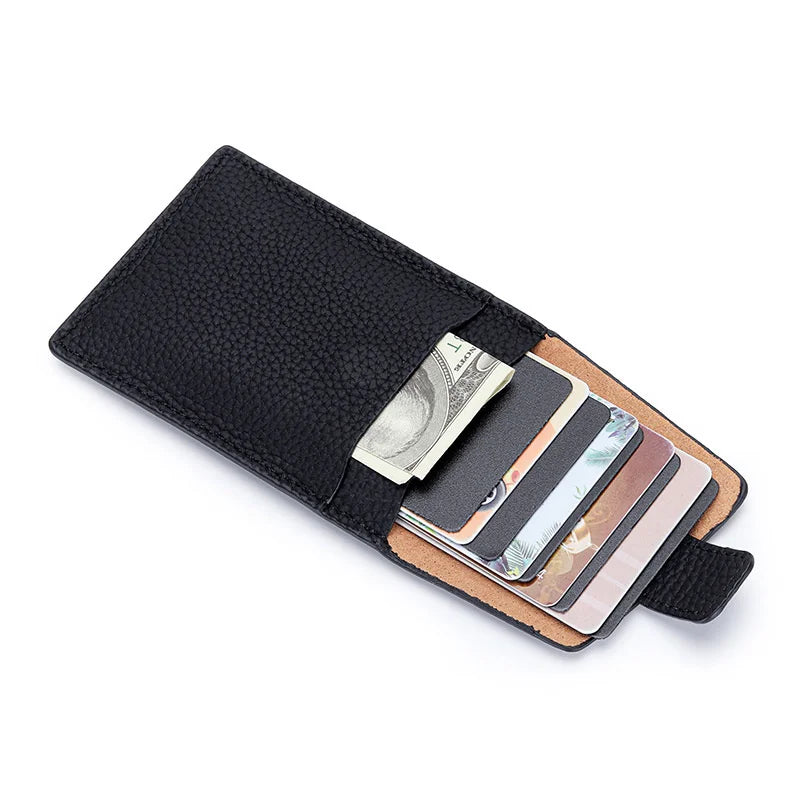 Women Leather Coin Purse Wallet Card Holder Mini Money Clip Bag