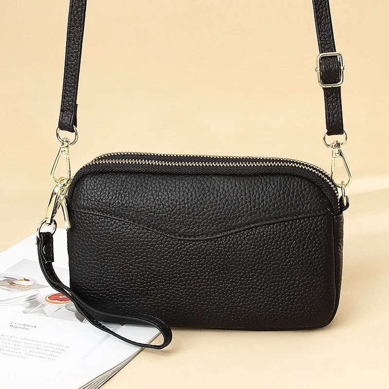 Leather Crossbody Bag for Women Small Messenger Bag