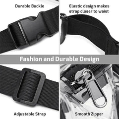 Clear Jelly Messenger Bag Fanny Pack Waist Belt Chest Bag