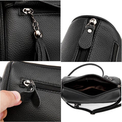 Small Leather Handbag for Women, Cross Body Pillow Messenger Bag