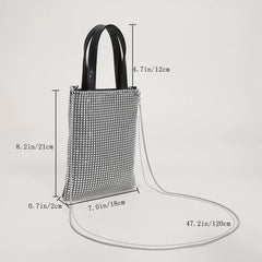 Rhinestone Shoulder Bag Clutch Purse Chain Portable Messenger Bags
