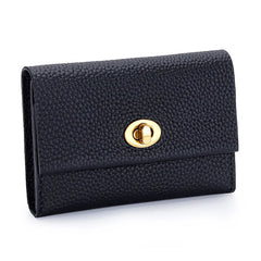 Women's Cowhide Short Wallet Multi-functional Leather Card Bag