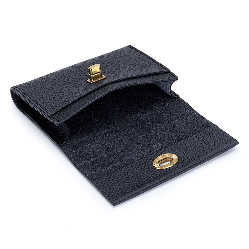 Women's Cowhide Short Wallet Multi-functional Leather Card Bag