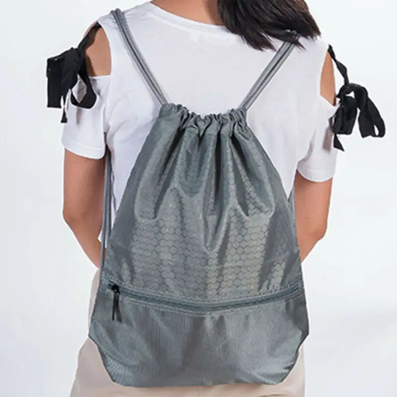 Unisex Drawstring Backpack Waterproof Gym Swim School Bag