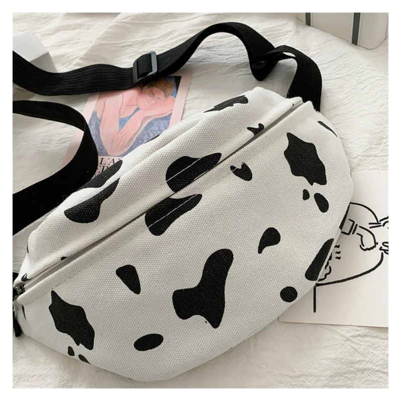 Harajuku Style Waist Bag Canvas Messenger Fanny Pack Crossbody Belt Bag