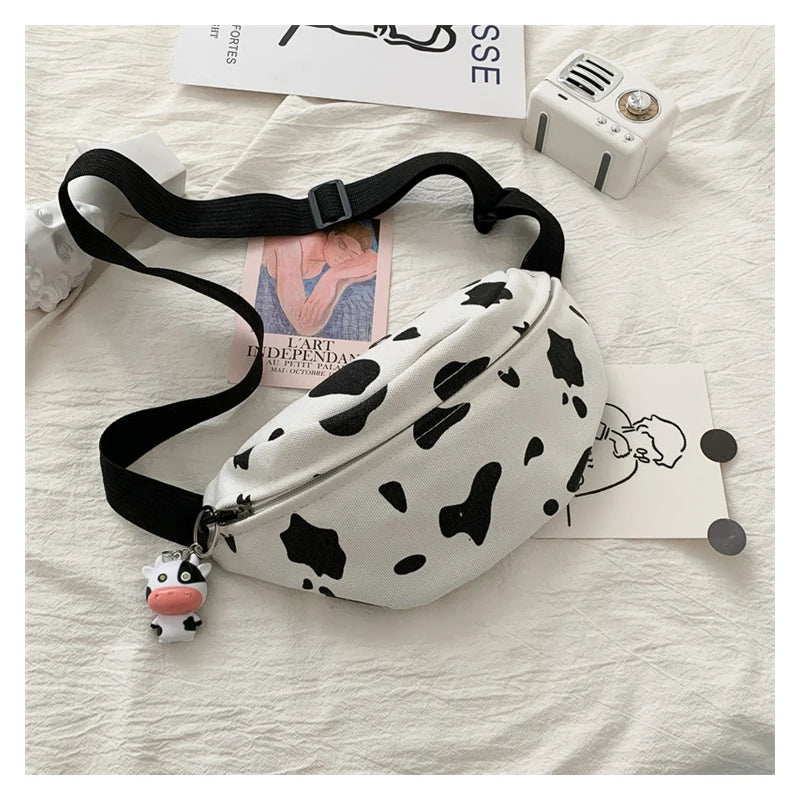 Harajuku Style Waist Bag Canvas Messenger Fanny Pack Crossbody Belt Bag
