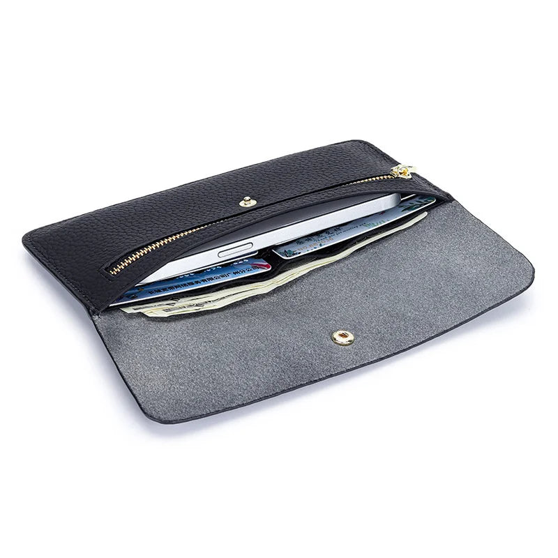 Ultra-Thin Envelope Women's Wallet Leather Handbag