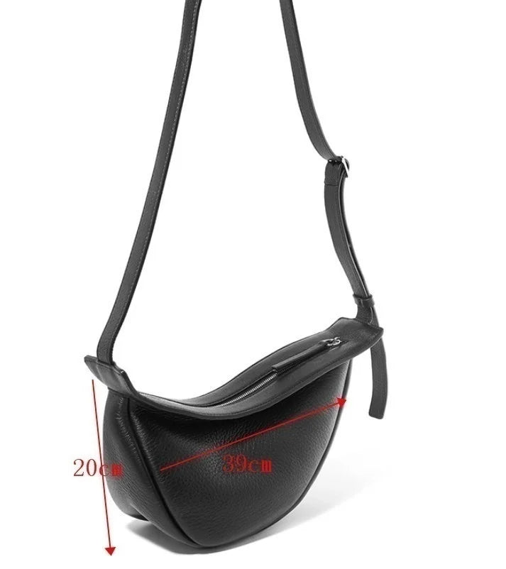 Winter Wide Single Strap PU Leather Chest Bags for Woman