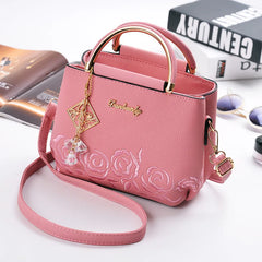 Embroidered Pendant Women's Shoulder Bag and Handbag