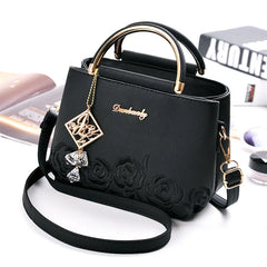 Embroidered Pendant Women's Shoulder Bag and Handbag