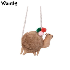 Plush Shoulder Messenger Bag for Women