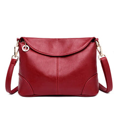 Women's Messenger Shoulder Bag Soft Leather Small Square