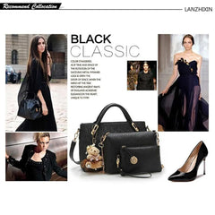 Vintage Women's Handbag Set - 4 Piece Shoulder Bag Collection
