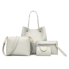Women 4Pcs/Set Handbags OL Tote/Messenger Bag Crossbody Bag