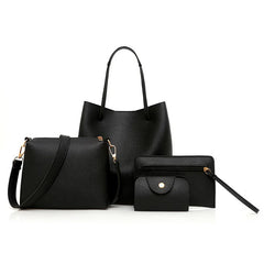 Women 4Pcs/Set Handbags OL Tote/Messenger Bag Crossbody Bag
