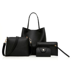 Women 4Pcs/Set Handbags OL Tote/Messenger Bag Crossbody Bag