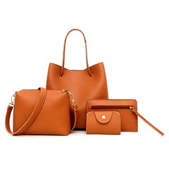 Women 4Pcs/Set Handbags OL Tote/Messenger Bag Crossbody Bag