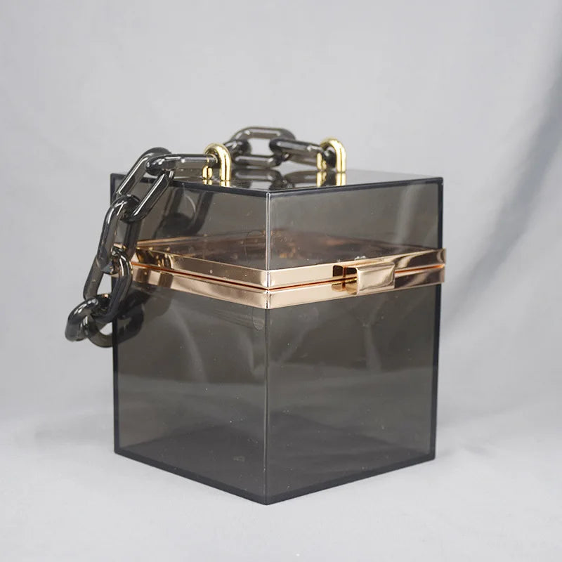 Women Clear Crossbody Bag Acrylic Transparent Stadium Approved