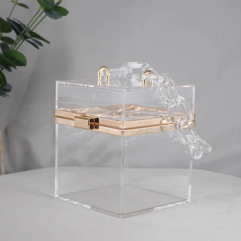 Women Clear Crossbody Bag Acrylic Transparent Stadium Approved