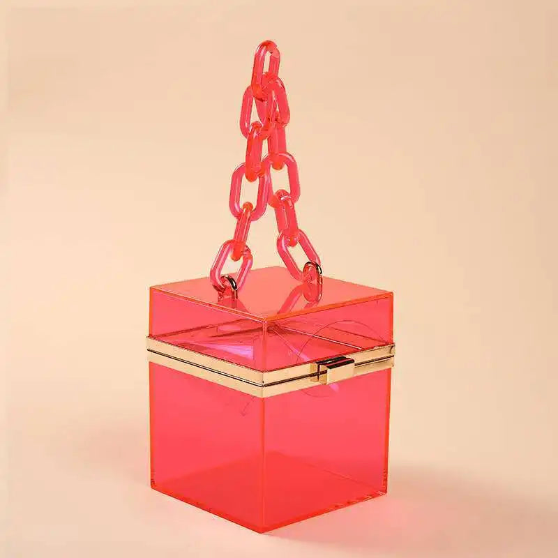 Women Clear Crossbody Bag Acrylic Transparent Stadium Approved