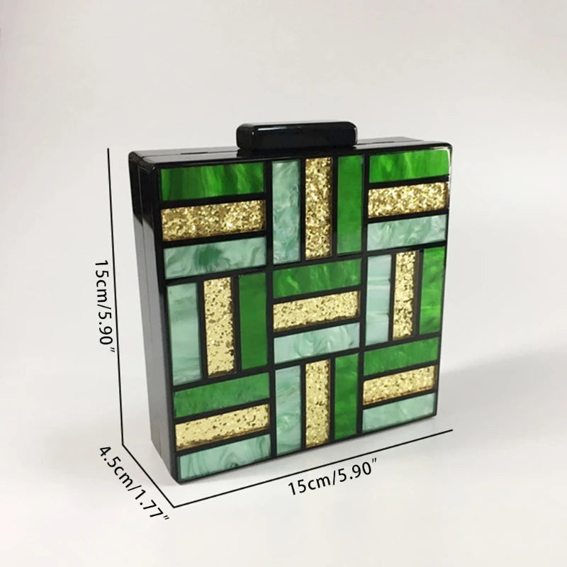 Women Acrylic Handbag Evening Party Clutch Bag
