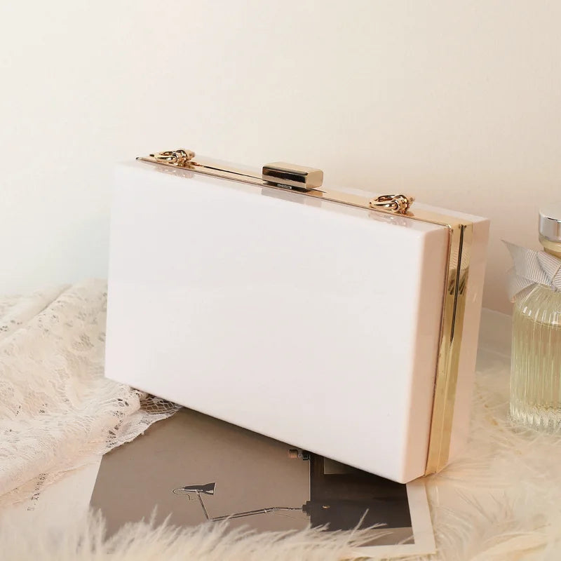 Acrylic Party Crossbody Bag Evening Clutch Candy Colors Chain Handbag