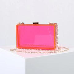 Acrylic Party Crossbody Bag Evening Clutch Candy Colors Chain Handbag