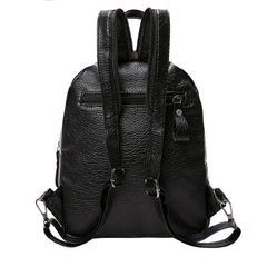 Women Casual School Bag Backpack PU Leather Travel Shoulder Bag