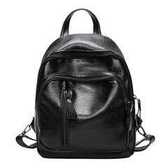 Women Casual School Bag Backpack PU Leather Travel Shoulder Bag