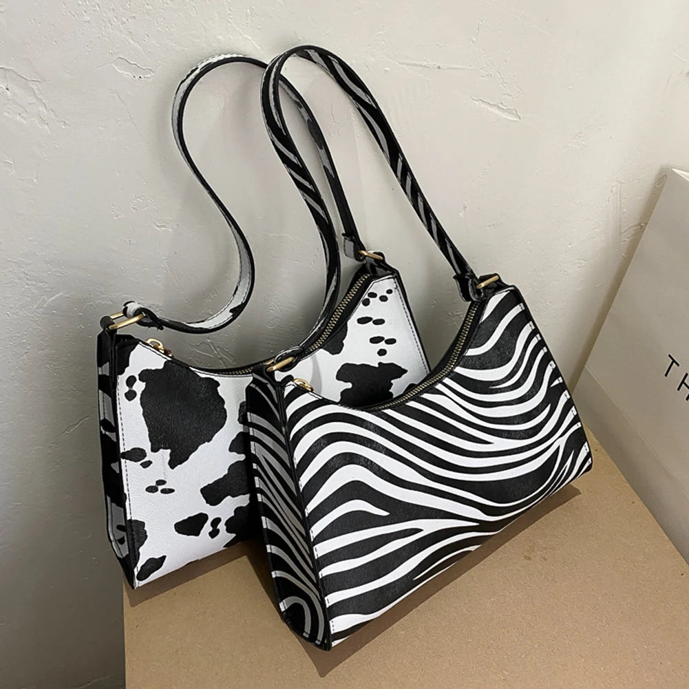 Animal Printed Handbags Casual Shoulder Totes Underarm Bags