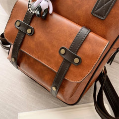 Anti Theft Backpack Women Students School Bag Teenage Girl Vintage