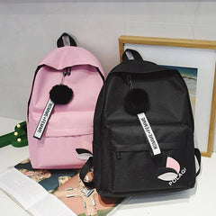 Canvas Schoolbag Middle School Student Couple Backpack
