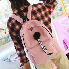 Canvas Schoolbag for Middle School Students