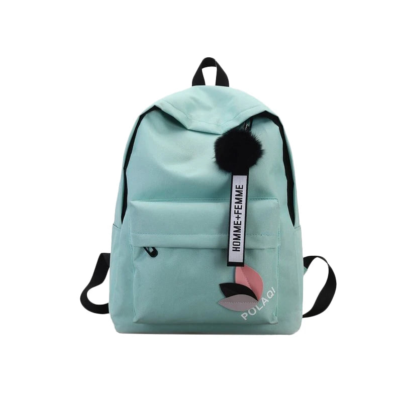 Women Backpack Light Small Canvas Schoolbag Middle School Student Couple