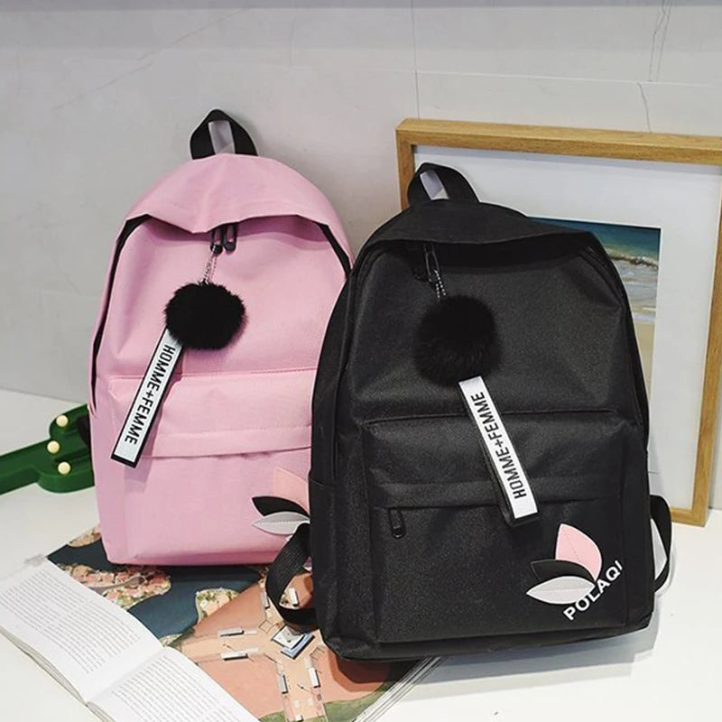 Canvas Schoolbag for Middle School Students