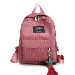 Women Backpack Casual College School Bookbag Travel Tassel Daypack