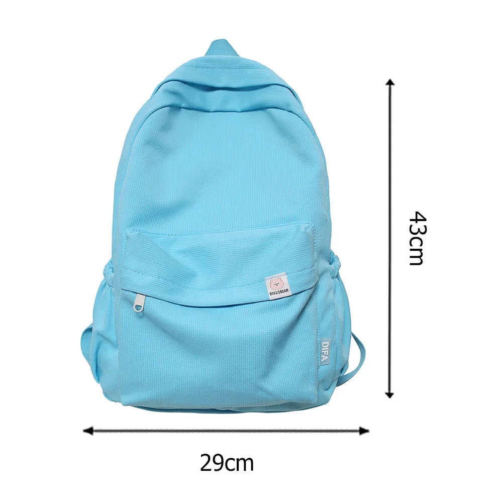 Women Backpack Casual Cotton Cloth Preppy Style Student School Bags