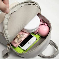 Women Leather Backpack Casual Travel Bagpack School Bags