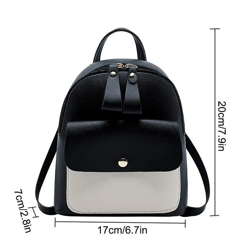 Women Leather Backpack Casual Travel Bagpack School Bags