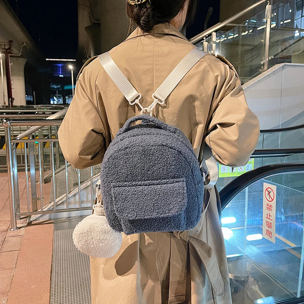 Fluffy Shoulder Bag Women Winter Casual Handbag