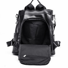 Women Backpack Soft Leather Book School Bags For Teenage Girls